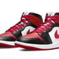 Air Jordan 1 Mid White Bred Toe