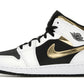 Jordan 1 Mid White Gold Black (GS)