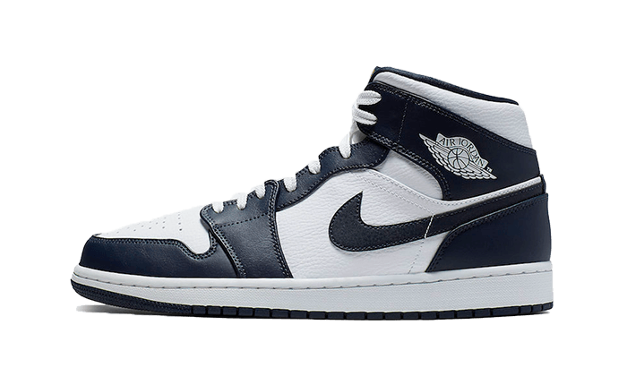 Air Jordan 1 Mid White Metallic Gold Obsidian (554724-174) - EU 40–47 - White | SOSUKICKS
