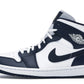 Jordan 1 Mid White Metallic Gold Obsidian