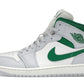 Jordan 1 Mid White Pure Platinum Pine Green