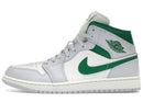 Jordan 1 Mid White Pure Platinum Pine Green