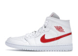 Jordan 1 Mid White University Red (Women's)