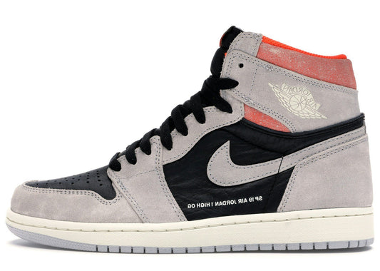 Jordan 1 Retro High Neutral Grey Hyper Crimson