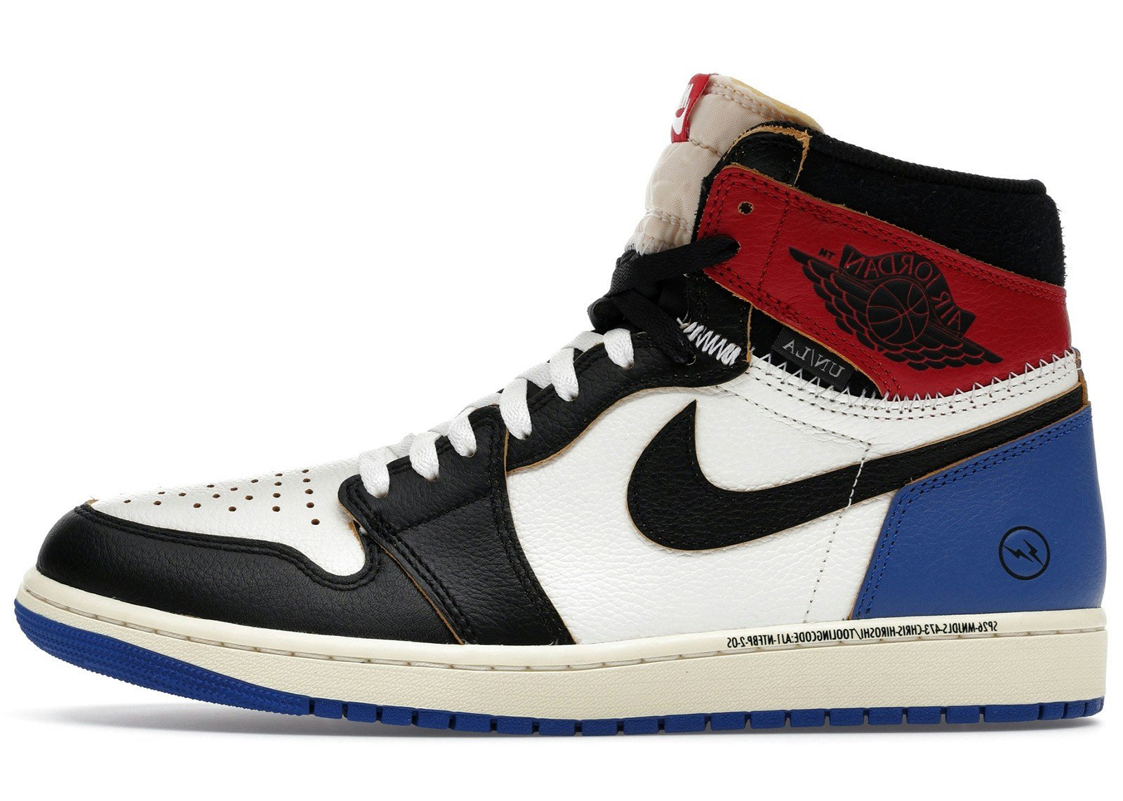 Jordan 1 Retro High OG SP Fragment x Union LA Varsity Red Sport Royal