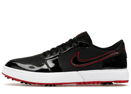 Jordan 1 Low Golf Spiked Bred Black Patent
