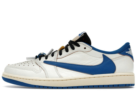 Jordan 1 Retro Low OG SP Fragment x Travis Scott Sail Military Blue