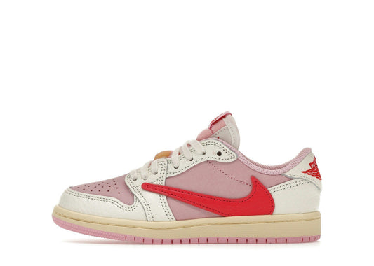 Jordan 1 Retro Low OG SP Travis Scott Sail Tropical Pink (PS)