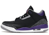 Jordan 3 Retro Black Court Purple