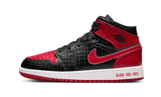 Air Jordan 1 Mid Bred Text