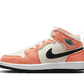 Air Jordan 1 Mid SE Orange Suede Enfant (PS)