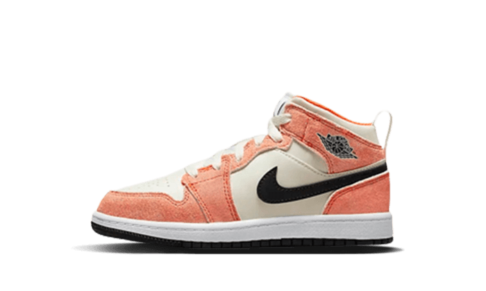 Air Jordan 1 Mid SE Orange Suede Enfant (PS)