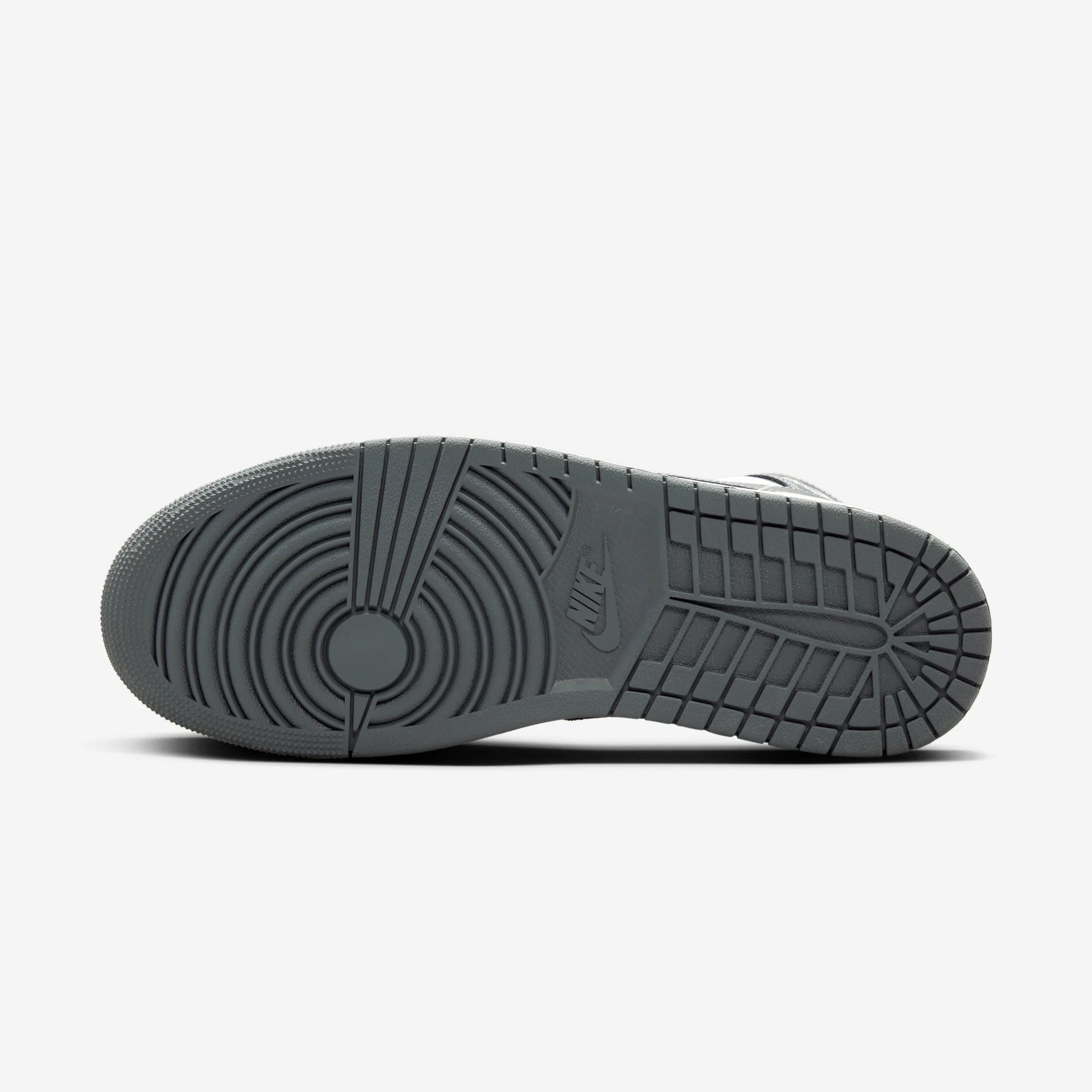 Jordan 1 Mid Black White Iron Grey