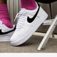 Nike Air Force 1 Low '07 White Black Pebbled Leather
