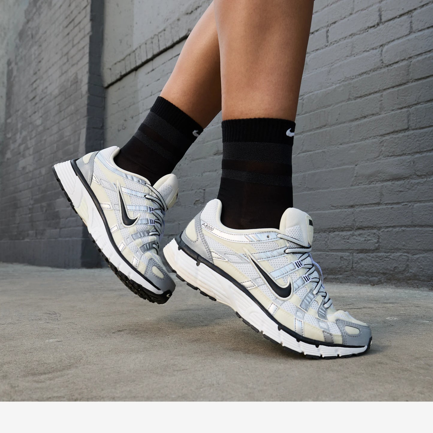 Nike P-6000 Coconut Milk Metallic Silver (Women's)