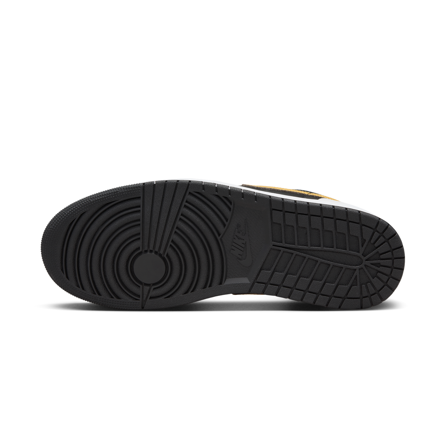 Jordan 1 Low White Black Metallic Gold Swoosh