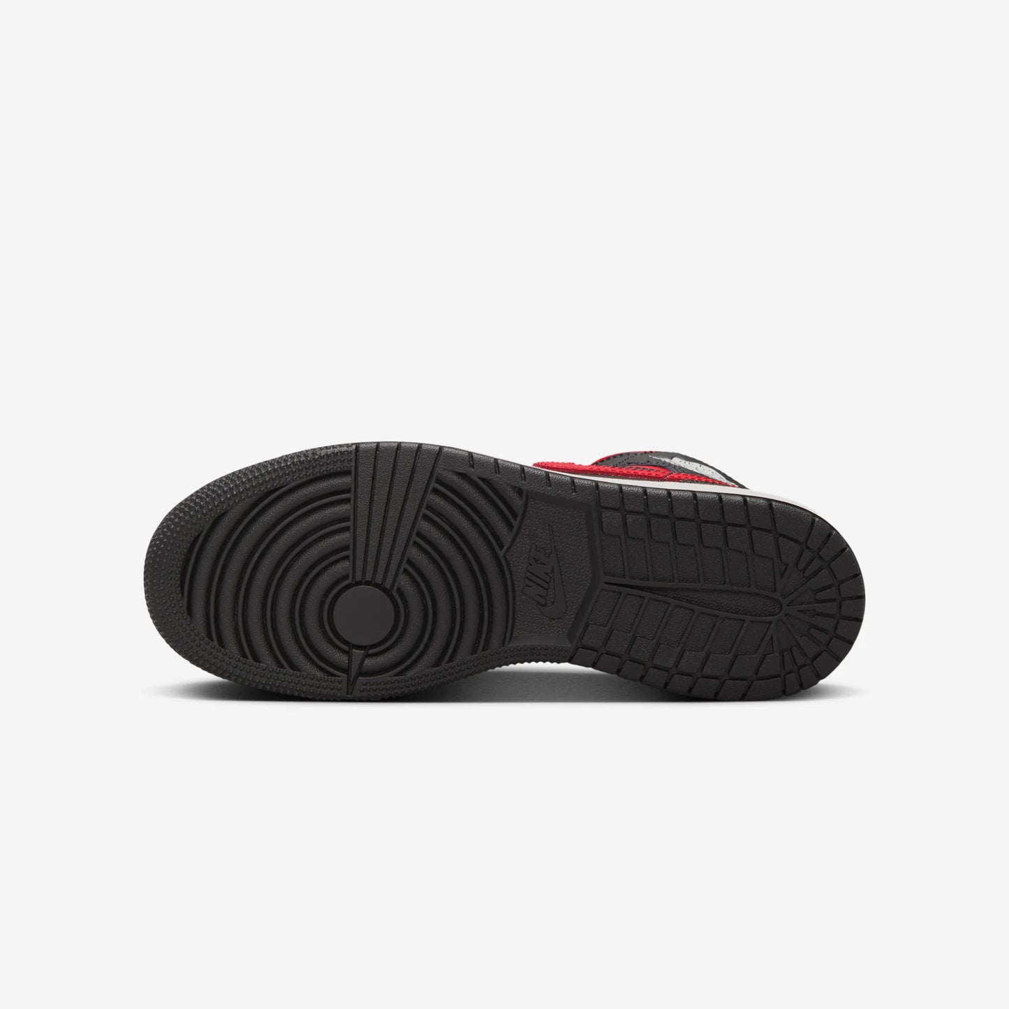 Jordan 1 Mid Black Summit White Varsity Red (GS)