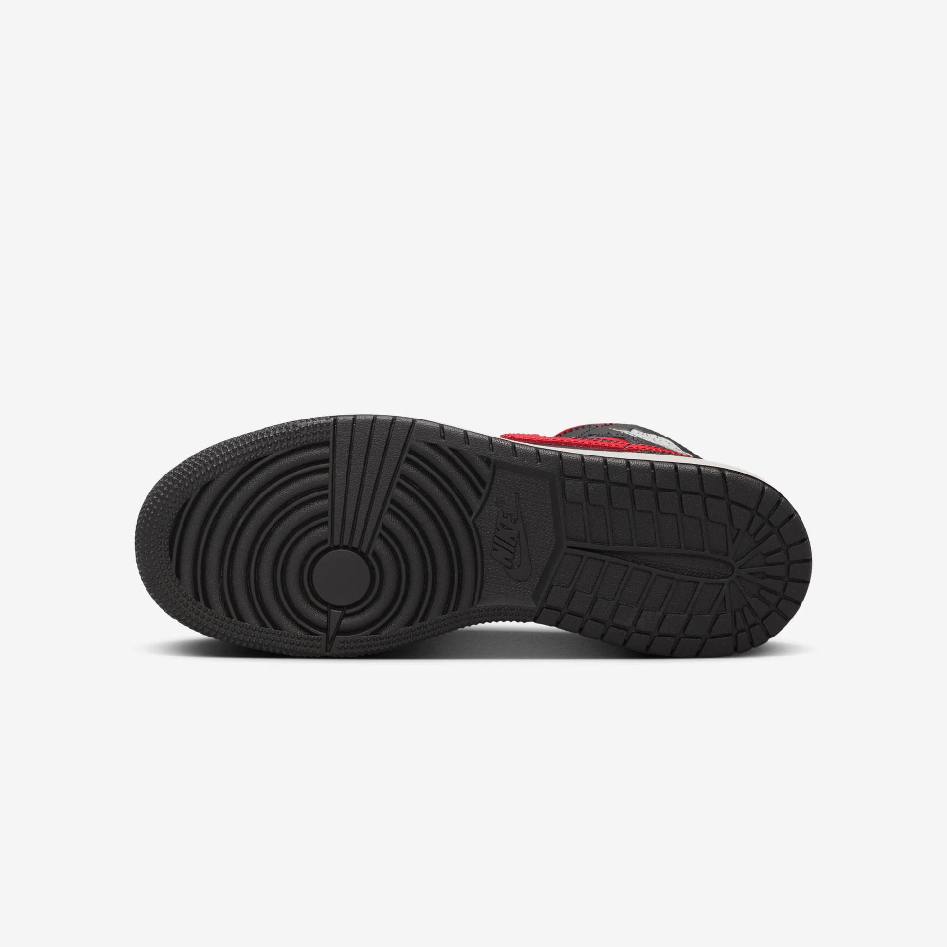 Jordan 1 Mid Black Summit White Varsity Red (GS)