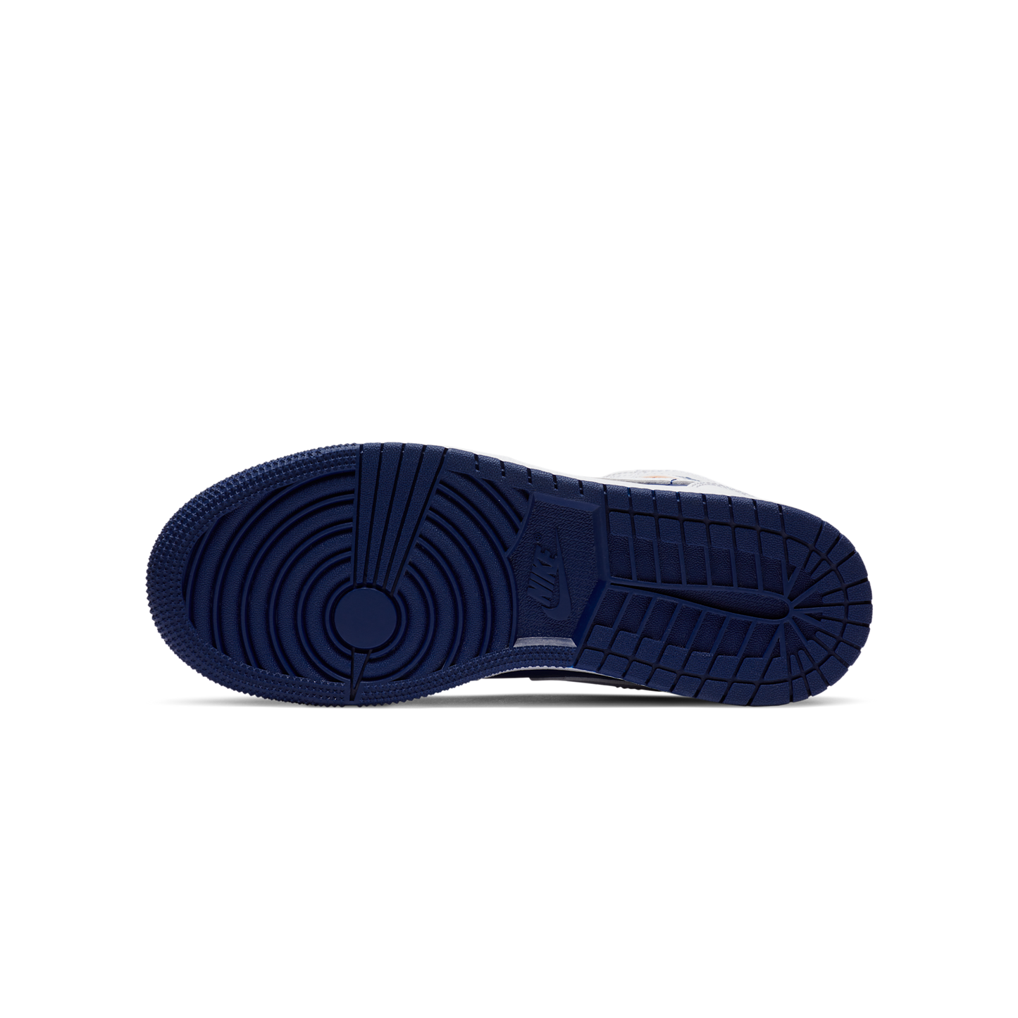 Jordan 1 Mid White Laser Orange Deep Royal Blue (GS)