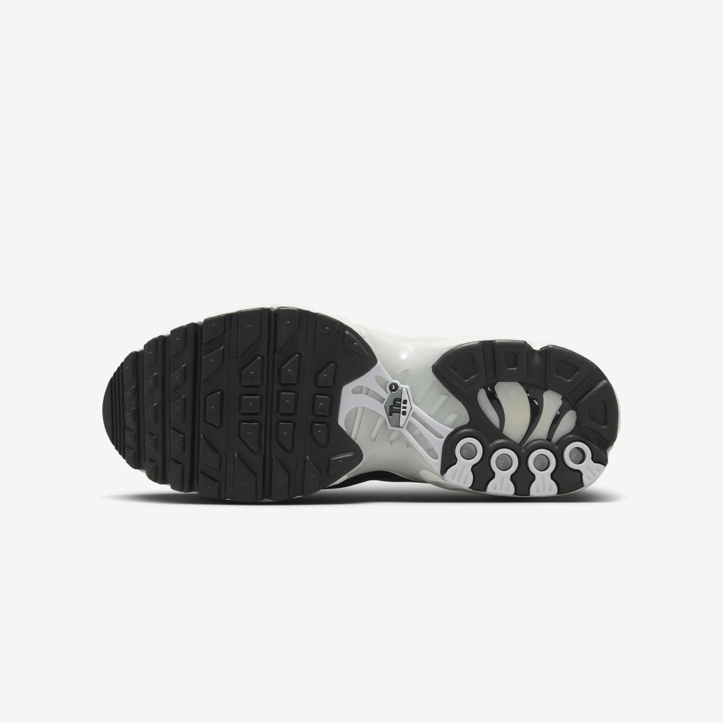 Nike Air Max Plus Black White Sail Metallic Cool Grey (GS)