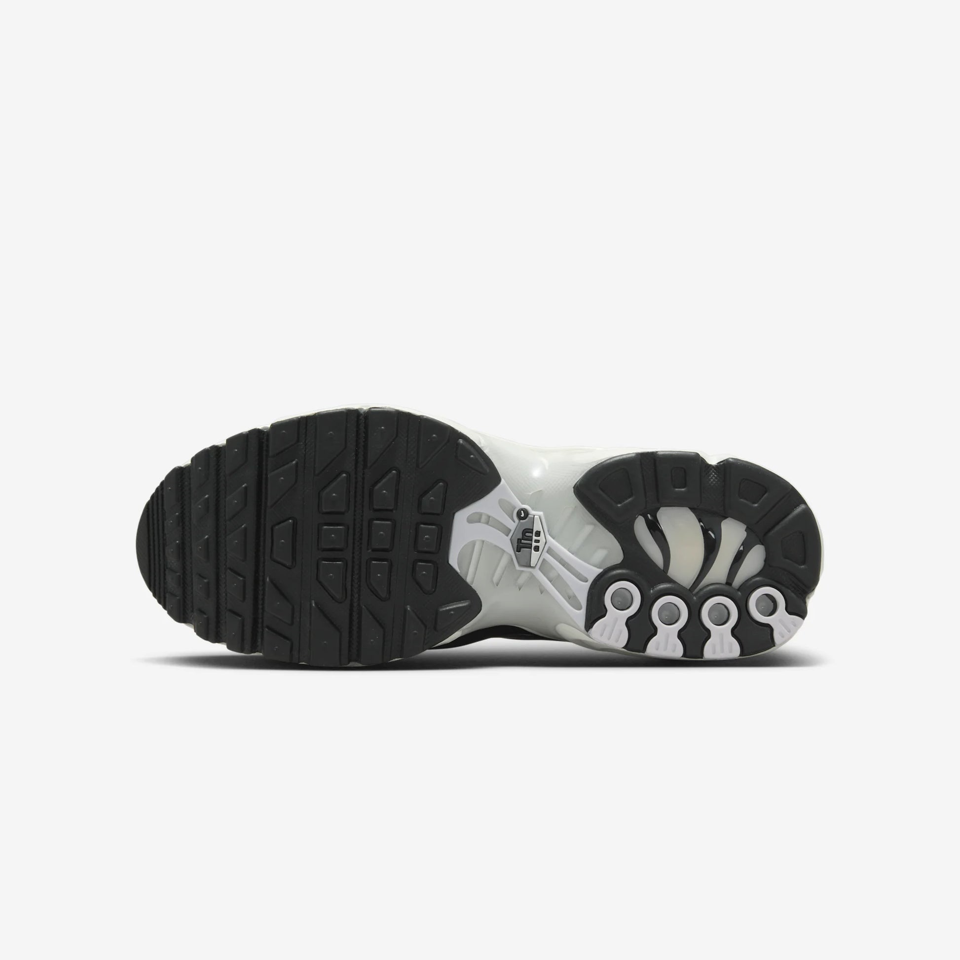 Nike Air Max Plus Black White Sail Metallic Cool Grey (GS)