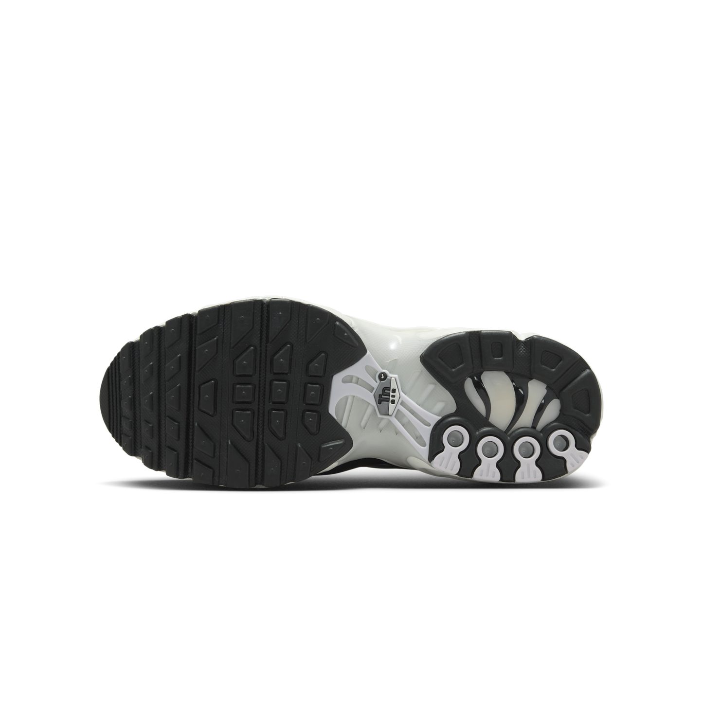 Nike Air Max Plus Black White Sail Metallic Cool Grey (GS)