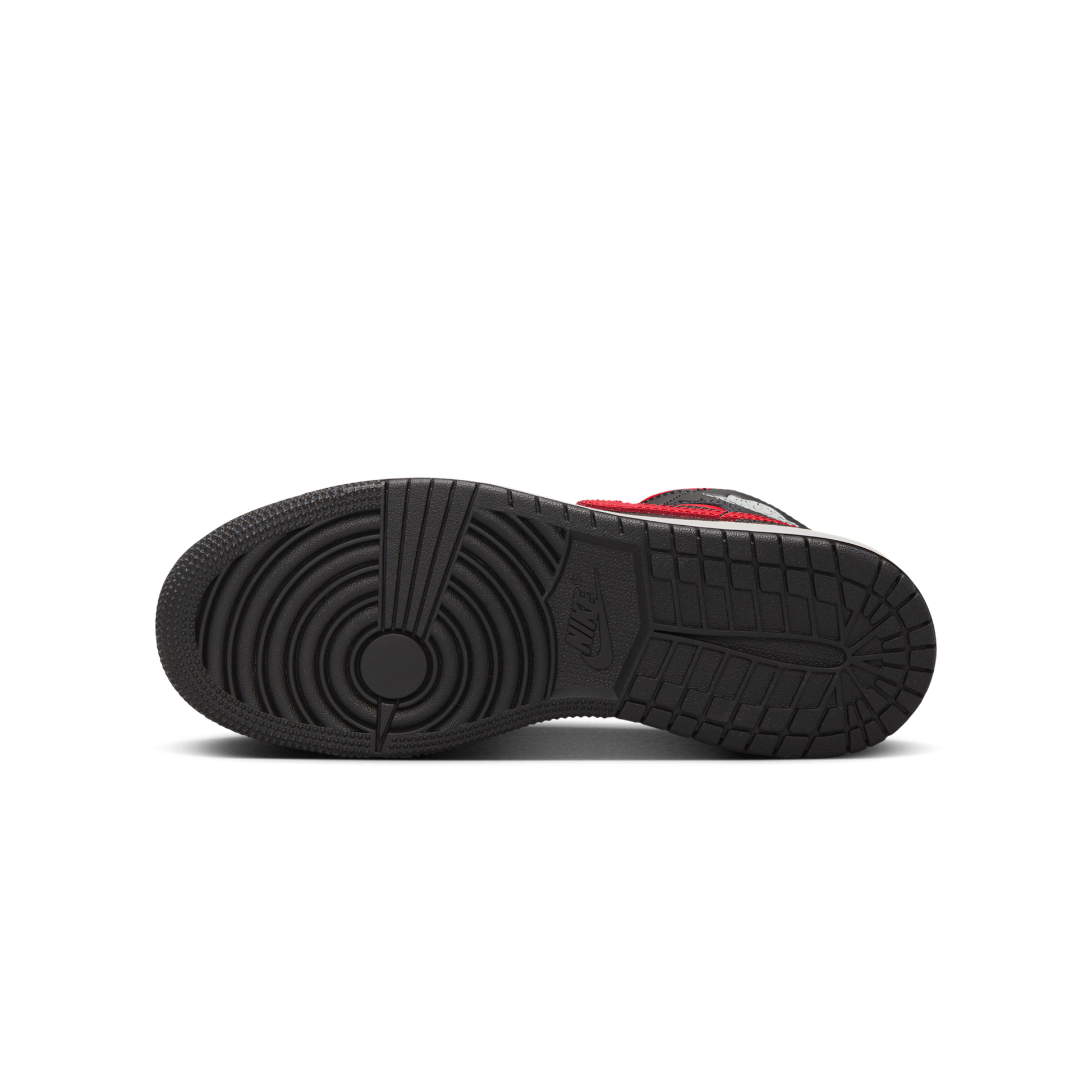Jordan 1 Mid Black Summit White Varsity Red (GS)