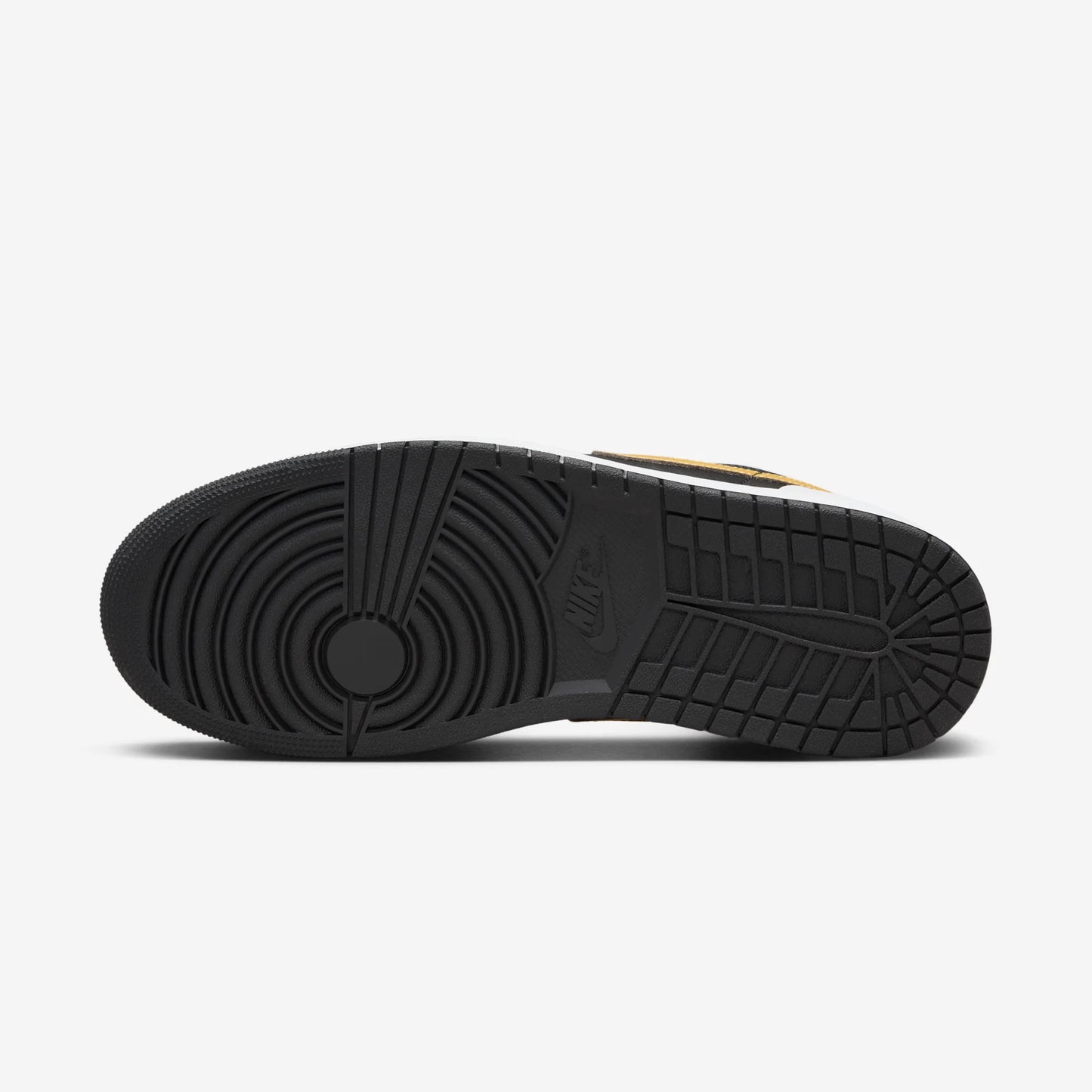 Jordan 1 Low White Black Metallic Gold Swoosh