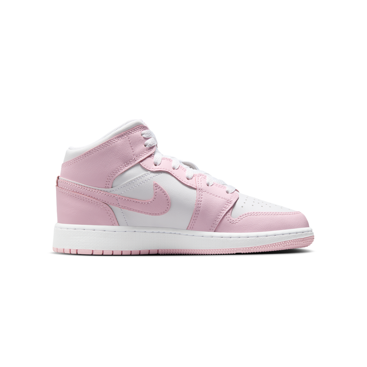 Jordan 1 Mid Pink Foam Fire Red (GS)