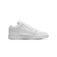 Jordan 1 Low Triple White Tumbled Leather (GS)