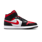 Jordan 1 Mid White Black Red (2022)