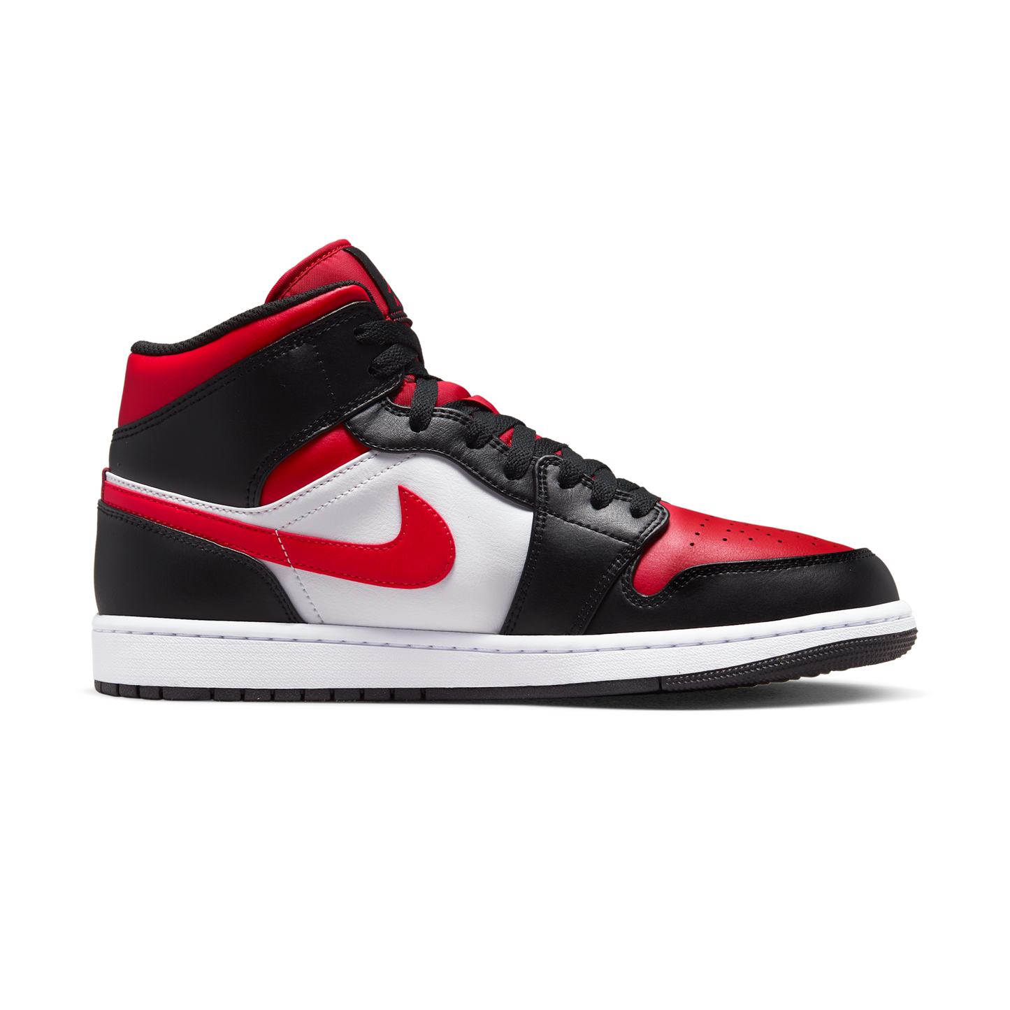 Jordan 1 Mid White Black Red (2022)