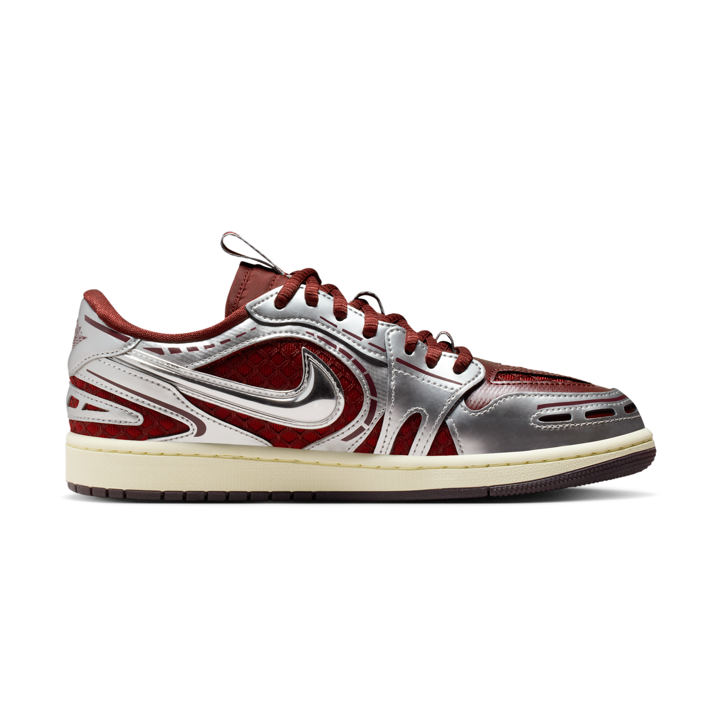 Jordan 1 Low Method of Make V3 Dark Team Red Metallic Silver (Women's)