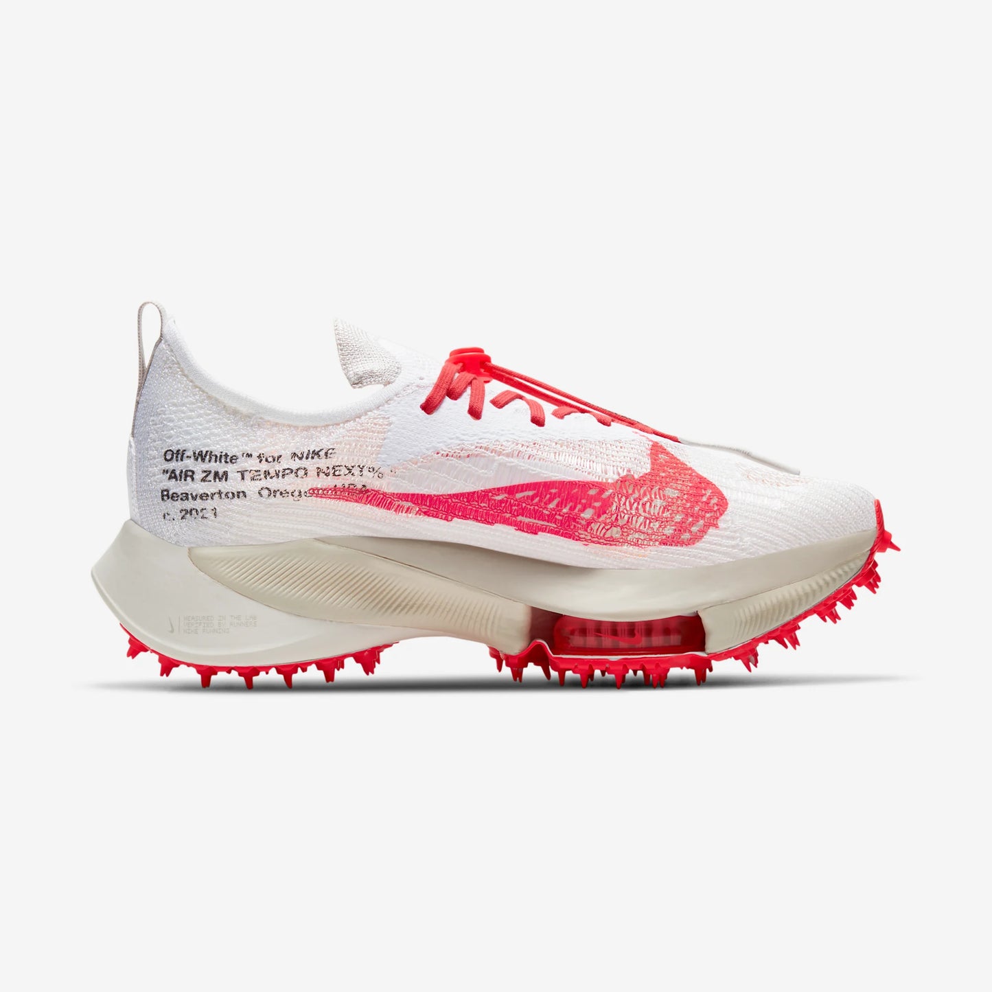 Nike Air Zoom Tempo Next% Flyknit Off White White Solar Red