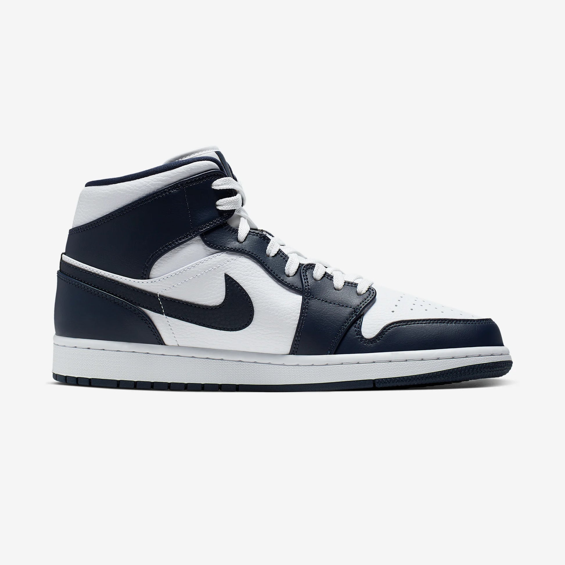 Jordan 1 Mid White Metallic Gold Obsidian