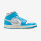 Jordan 1 Mid Dark Powder Blue White Sail Neutral Grey (Women's)