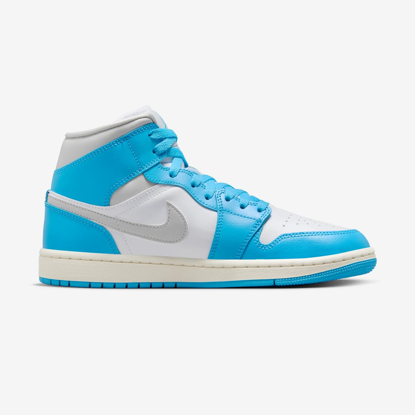 Jordan 1 Mid Dark Powder Blue White Sail Neutral Grey (Women's)