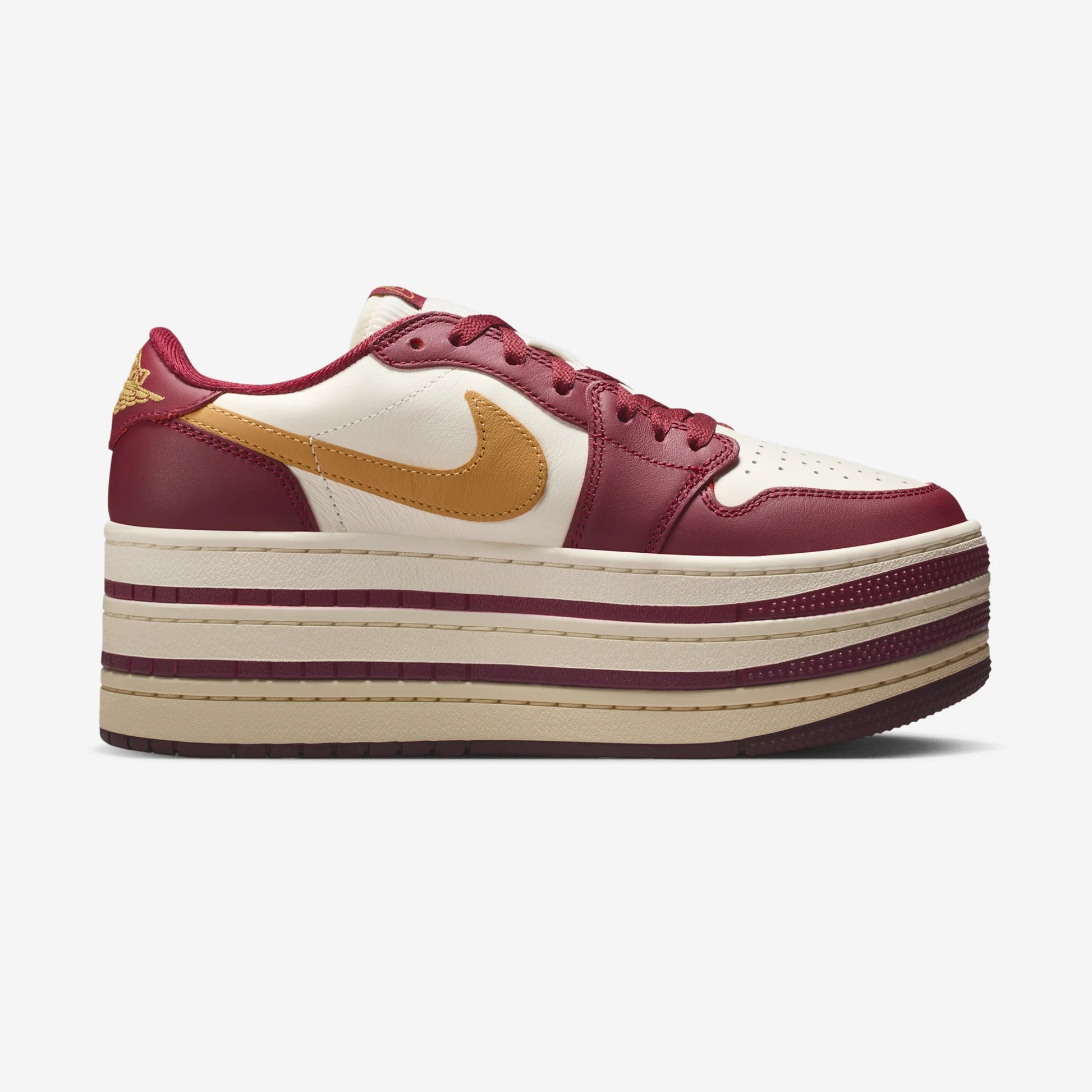Jordan 1 Low Triple Stack Team Red Pale Ivory (Women's)