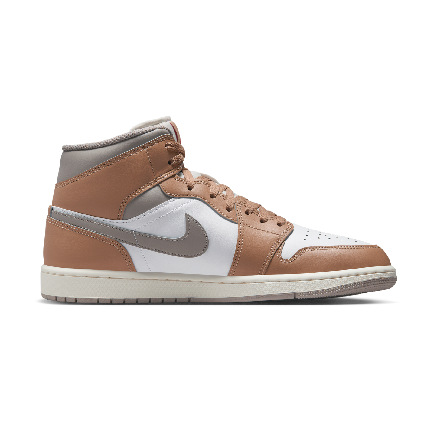 Jordan 1 Mid Rattan White College Grey