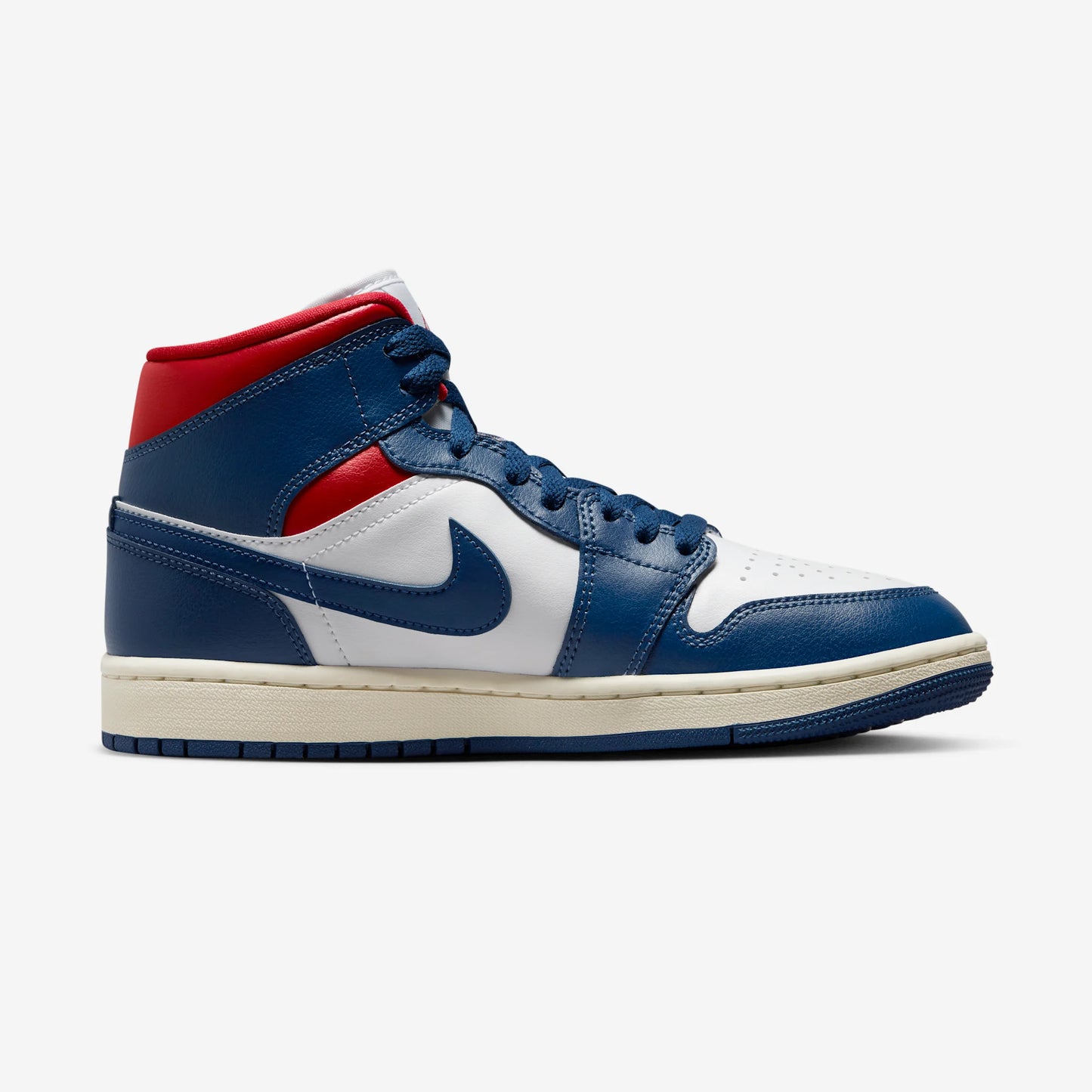 Jordan 1 Mid French Blue Gym Red (Women's)