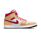 Jordan 1 Mid Light Curry Cardinal