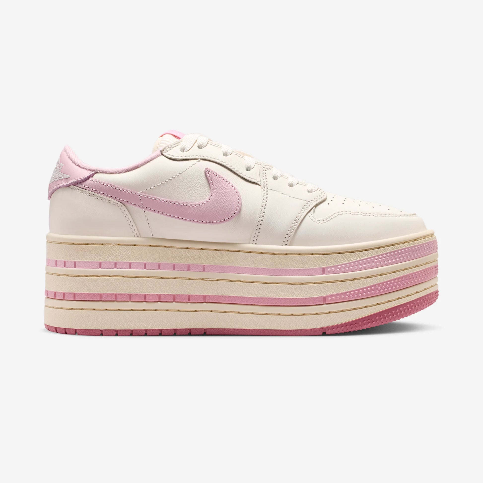 Jordan 1 Low Triple Stack Pale Ivory Iced Carmine (Women's)