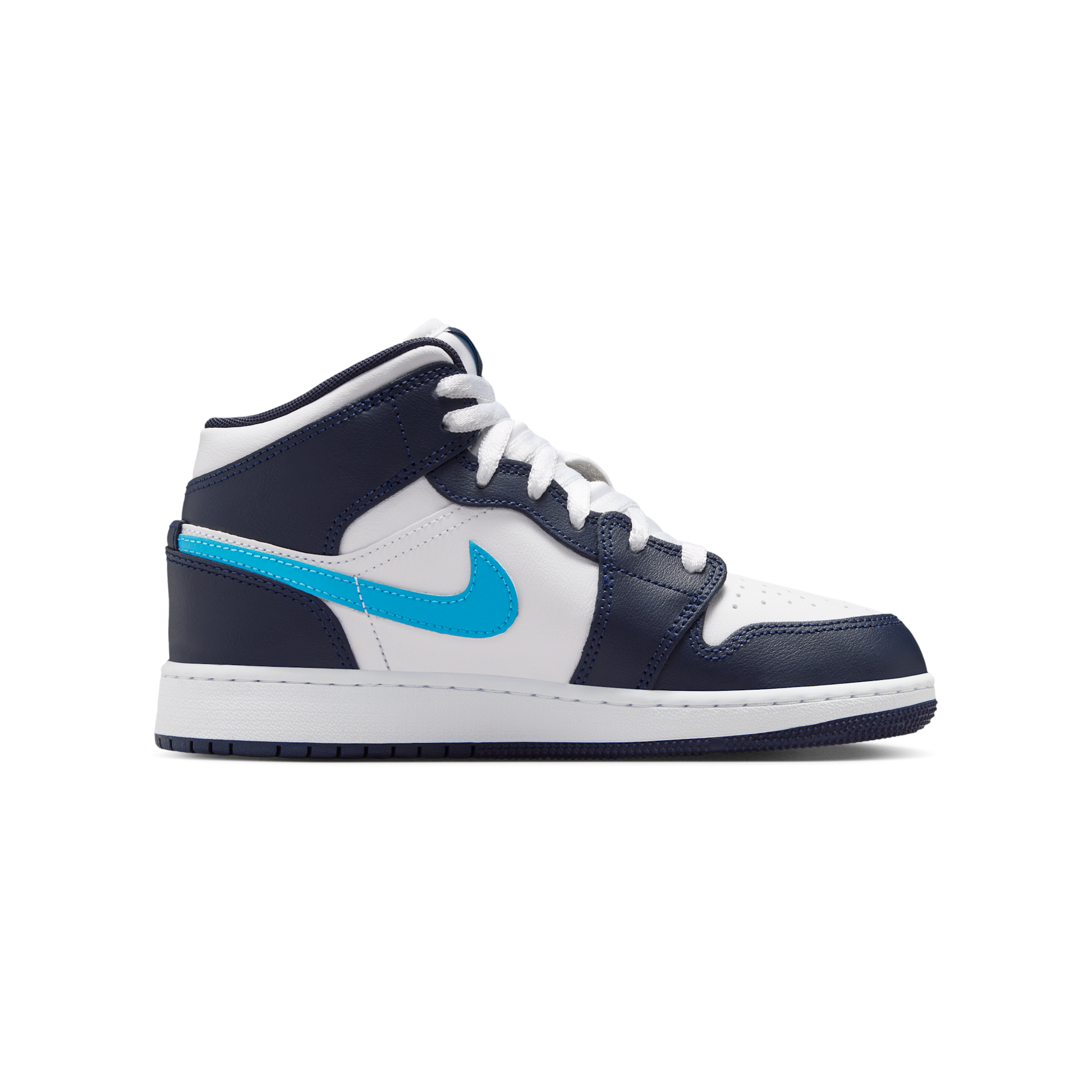 Jordan 1 Mid Obsidian Dark Powder Blue (GS)