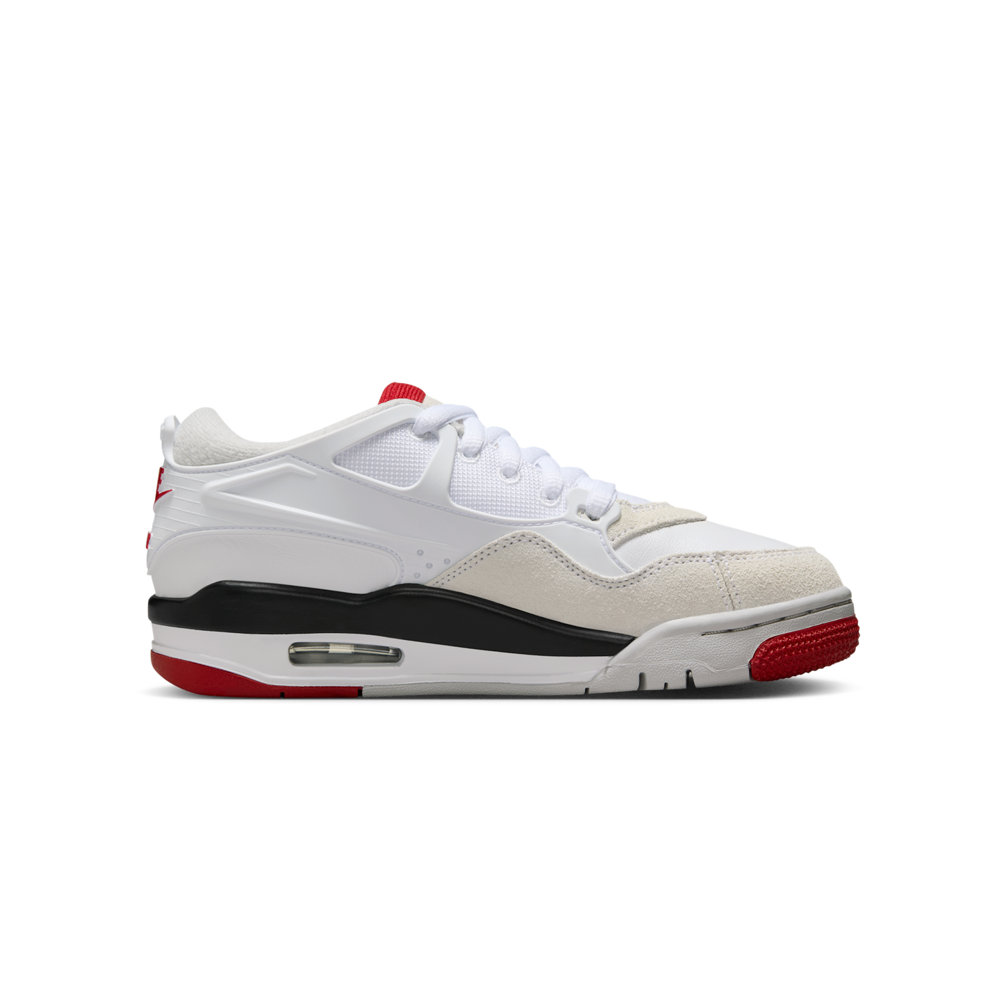 Jordan 4 RM White Black Neutral Grey Varsity Red (GS)