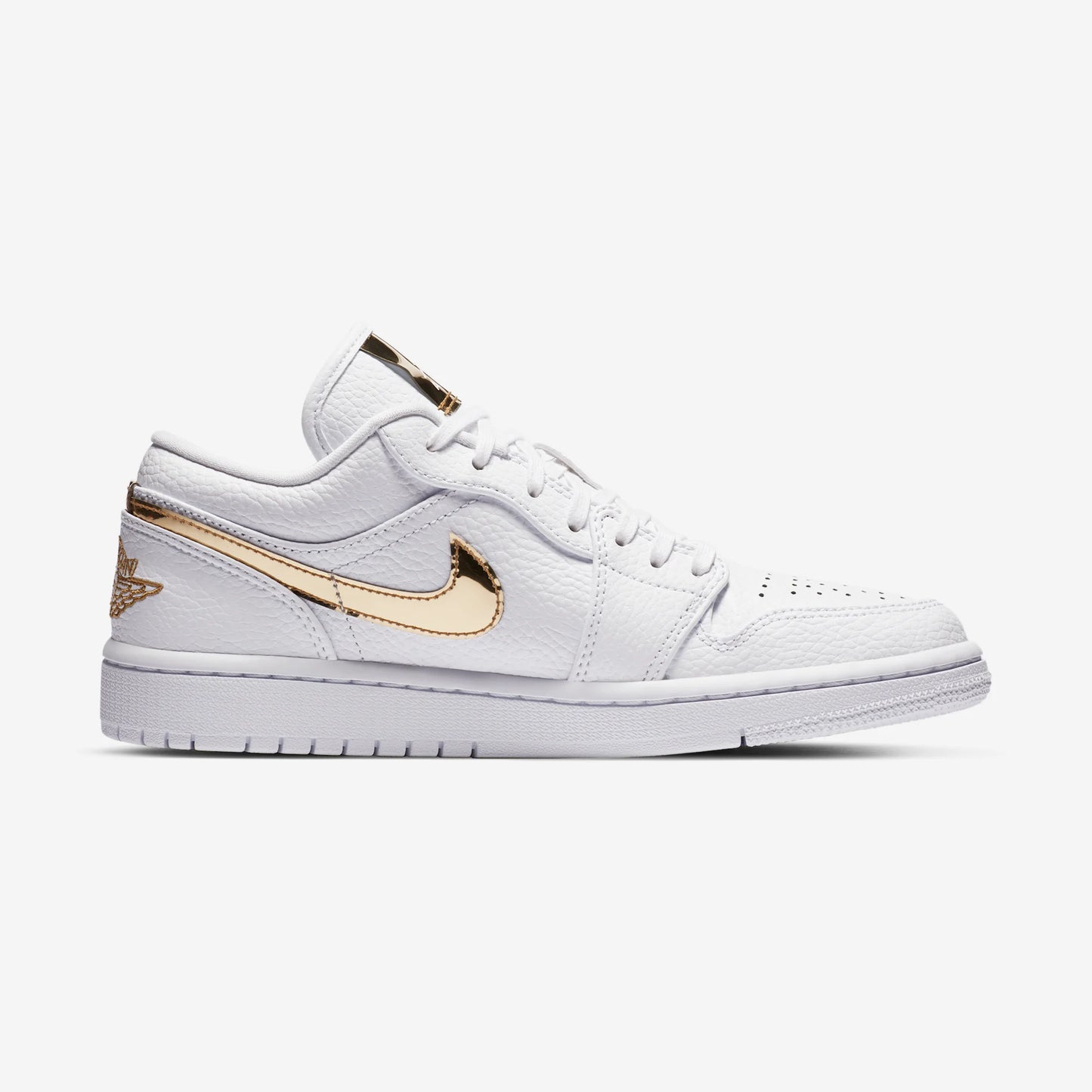 Jordan 1 Low White Metallic Gold (Women's)
