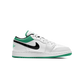 Jordan 1 Low White Lucky Green Tumbled Leather (GS)