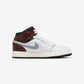 Jordan 1 Mid SE White Brown Blue Grey (GS)