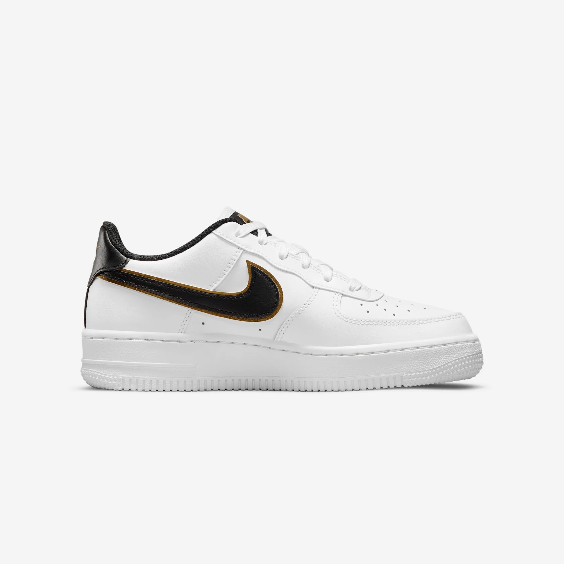 Nike Air Force 1 Low '07 LV8 Double Swoosh White Metallic Gold (GS)