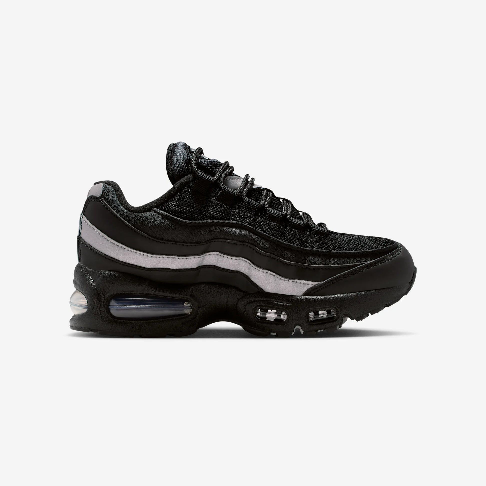 Nike Air Max 95 Black White Metallic Silver (GS)