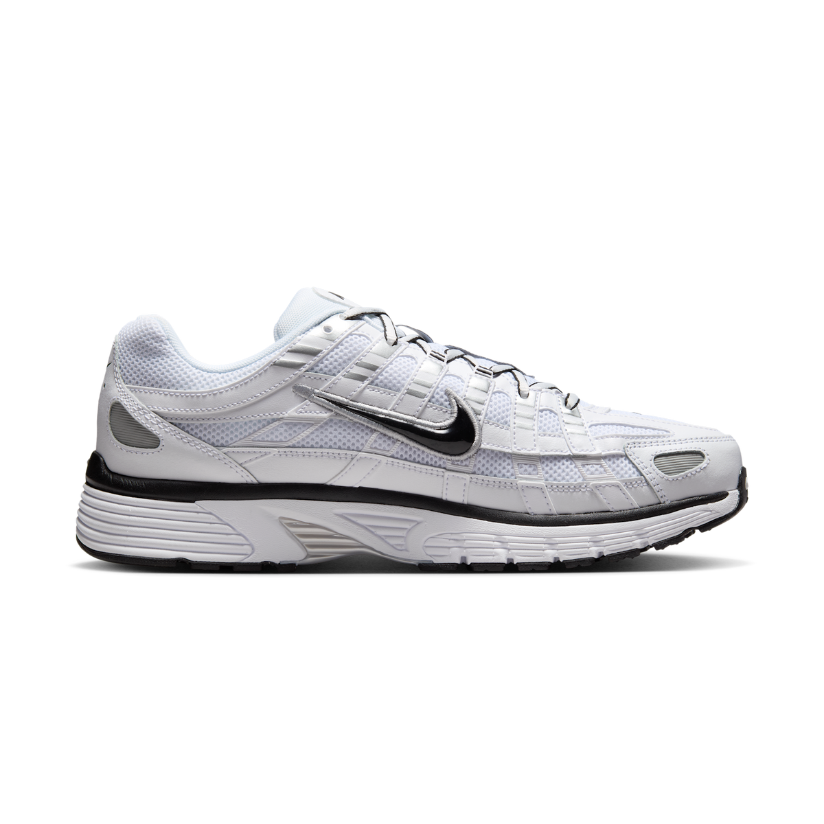 Nike P-6000 White Metallic Silver Black